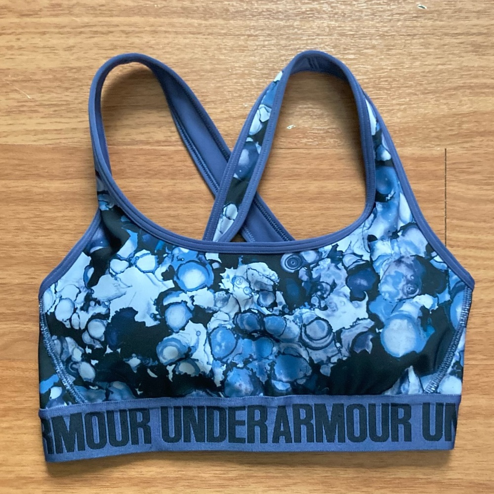 Blue Under Armour Compression Sports Bra